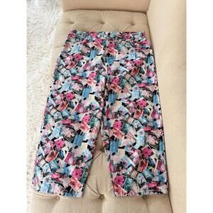 Wray's Whimsical Postcard Print Pants